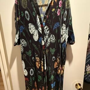 Dressed in LALA Floral and Butterfly Print Dress